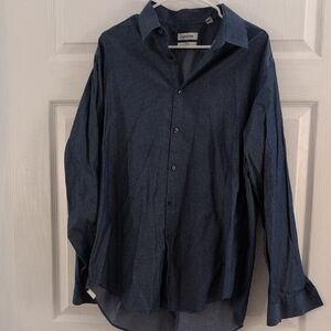 Calvin Klein Men's Dark Blue Button Down Shirt